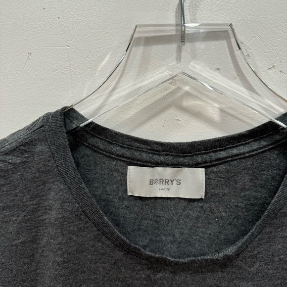 Barry’s Castro Bootcamp Cropped Short Sleeve Top Baby Tee Grey Large - Picture 3 of 3